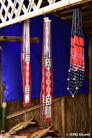 Ornaments of Khiamniungan Nagas - Necklaces and cross belts