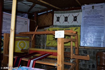Traditional fly shuttle handloom of Nagas