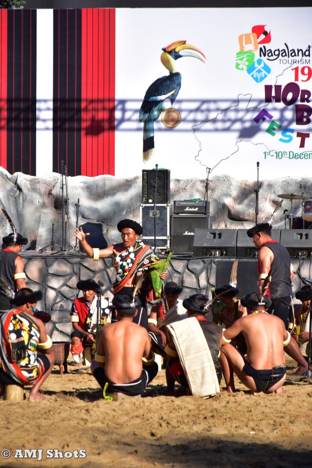 DSC_4056 Chakhesang tribe performing a folk drama or enactment - Tekhezuso.